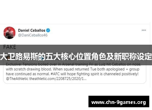 大卫路易斯的五大核心位置角色及新职称设定